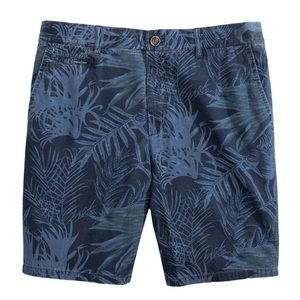 NWT johnnie-O Roxbury Chambray‎ Printed 8 Inch Shorts Blue Mens $98 Size 38